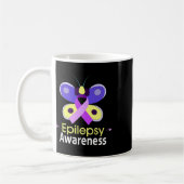 Butterfly Purple Ribbon Epilepsy Awareness Support Koffiemok (Links)