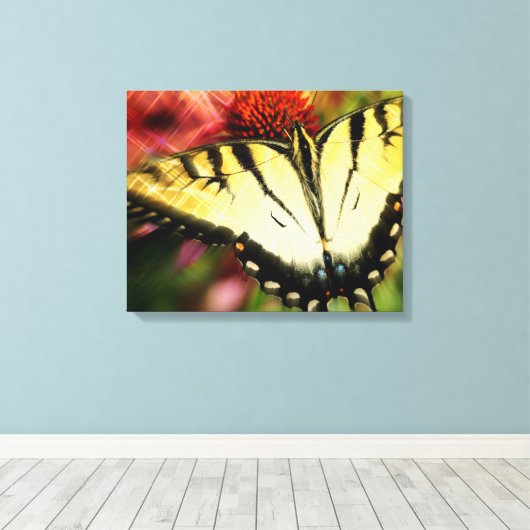 Butterfly Quad Canvas Wrap (Insitu (Houten vloer))
