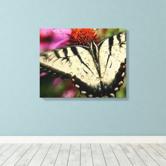 Butterfly Quad Canvas Wrap (Insitu (Houten vloer))