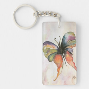 Butterfly/QUEEN Acrylacryl Sleutelhanger (dubbelzi