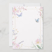 Butterfly Quince 15e Verjaardag Uitnodiging (Achterkant)