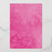 Butterfly Quince nodigt het warme roze dress uit Folie Uitnodiging (Achterkant)