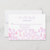 Butterfly Quinceañera RSVP Response Card (Voorkant)