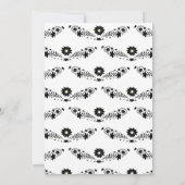 Butterfly Quinceanera Zwart & Wit 15e Verjaardag Kaart (Achterkant)