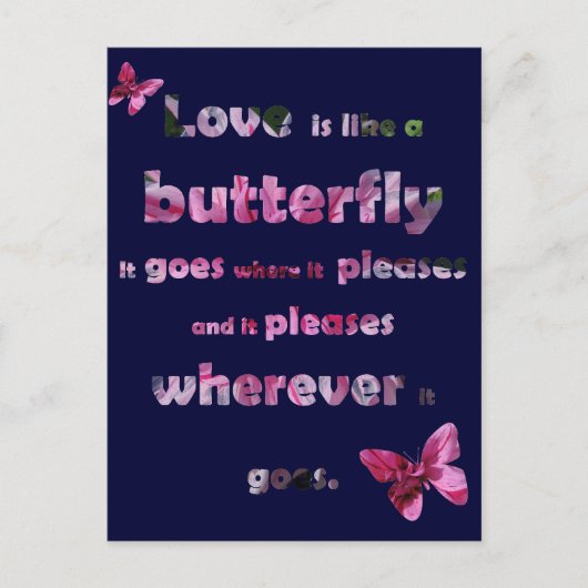 Butterfly Quote Briefkaart (Voorkant)