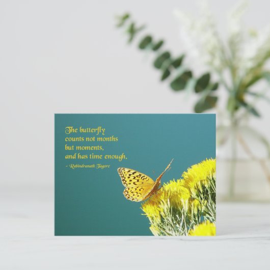 Butterfly Quote Briefkaart (Staand voorkant)