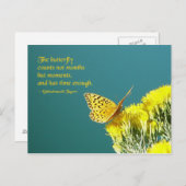 Butterfly Quote Briefkaart (Voorkant / Achterkant)