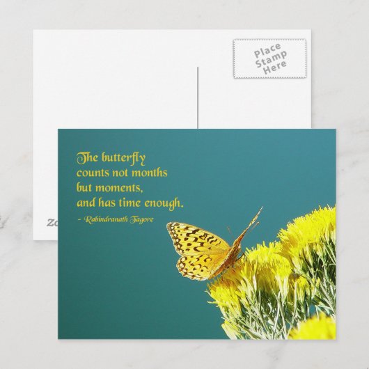 Butterfly Quote Briefkaart (Voorkant / Achterkant)
