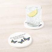 Butterfly Quote Inspirerend aanmoediging  Zandsteen Onderzetter (Zijkant)