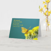 Butterfly Quote Kaart (Gele Bloem)