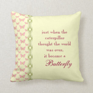 Butterfly Quote Pillow Kussen