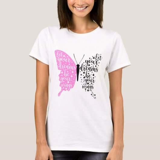 Butterfly Quote T-shirt (Voorkant)