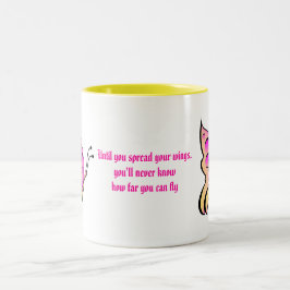 Butterfly Quote Tweekleurige Koffiemok