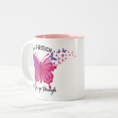 Butterfly Quote Tweekleurige Koffiemok (Voorkant links)