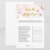 Butterfly raad de juiste prijs voor baby shower ga (Voorkant / Achterkant)