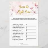 Butterfly raad de juiste prijs voor baby shower ga (Voorkant)