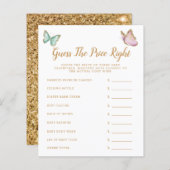 Butterfly raadt de prijs-juiste Baby shower (Voorkant / Achterkant)