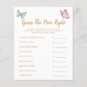 Butterfly raadt de prijs-juiste Baby shower (Voorkant)