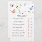 Butterfly raadt wie het Baby shower is (Voorkant / Achterkant)