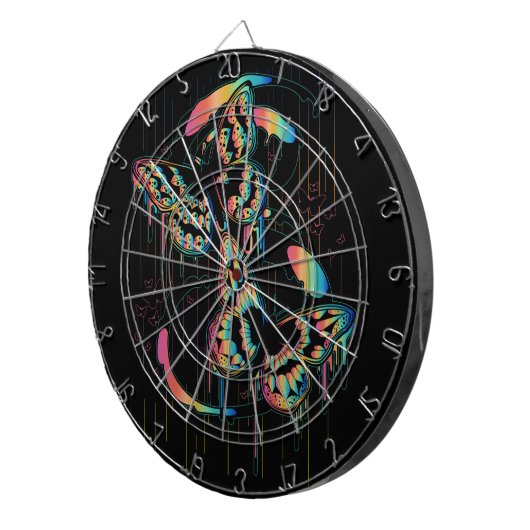 Butterfly Rain Dartbord (Voorkant Rechts)