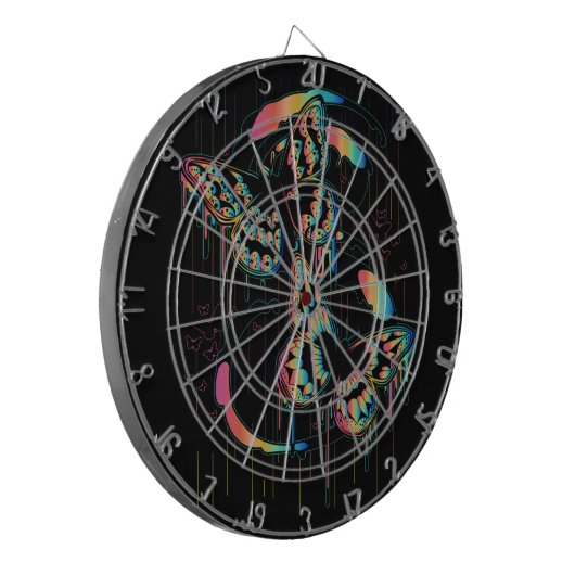 Butterfly Rain Dartbord (Voorkant Links)