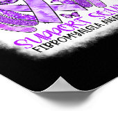 Butterfly Rainbow Support Squad Fibromyalgia AWare Poster (Hoek)