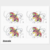 Butterfly Rechthoekige Sticker (Vel)