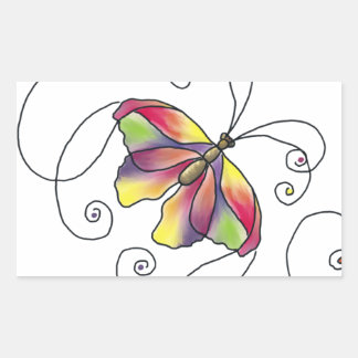 Butterfly Rechthoekige Sticker