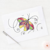 Butterfly Rechthoekige Sticker (Envelop)