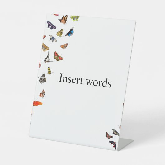 Butterfly Reclamebord Met Voetstuk (Voorkant)