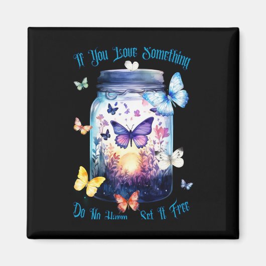 Butterfly Release Embracing Freedom Sticker Magneet (Voorkant)