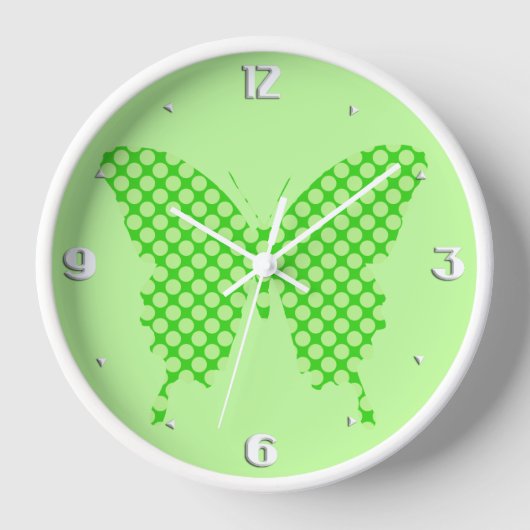Butterfly, retro-stippen, schoppen van kalkgroen (Voorkant)