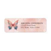 Butterfly Return Address Labels (Voorkant)