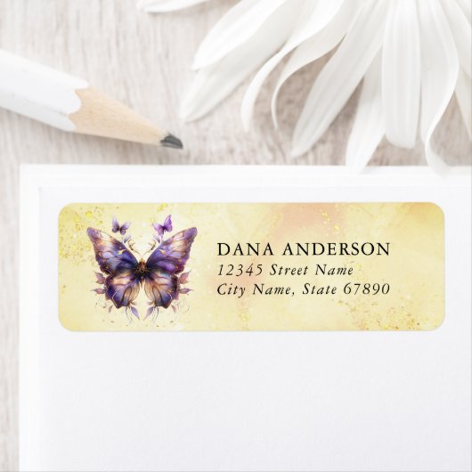 Butterfly Return Address Labels (Insitu)