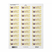 Butterfly Return Address Labels (Full Sheet)
