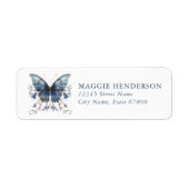 Butterfly Return Address Labels (Voorkant)