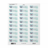 Butterfly Return Address Labels (Full Sheet)