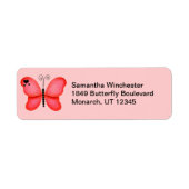 Butterfly Return Address Labels (Voorkant)