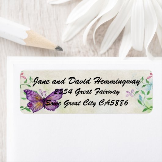 Butterfly Return Address Labels (Insitu)