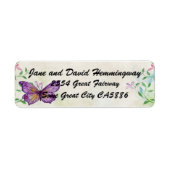 Butterfly Return Address Labels (Voorkant)