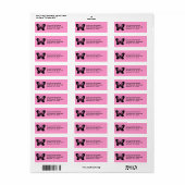 Butterfly Return Address Labels (Full Sheet)