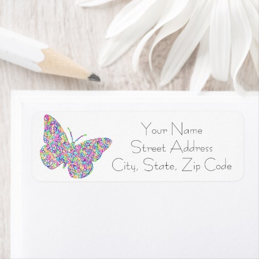Butterfly Return Address Labels (Insitu)