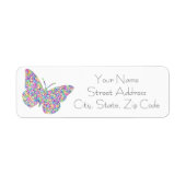 Butterfly Return Address Labels (Voorkant)