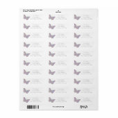 Butterfly Return Address Labels (Full Sheet)