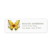 Butterfly Return Address Labels (Voorkant)