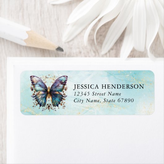 Butterfly Return Address Labels (Insitu)