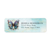 Butterfly Return Address Labels (Voorkant)