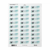 Butterfly Return Address Labels (Full Sheet)