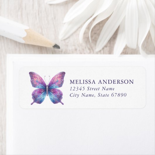 Butterfly Return Address Labels (Insitu)