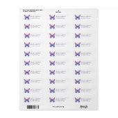 Butterfly Return Address Labels (Full Sheet)